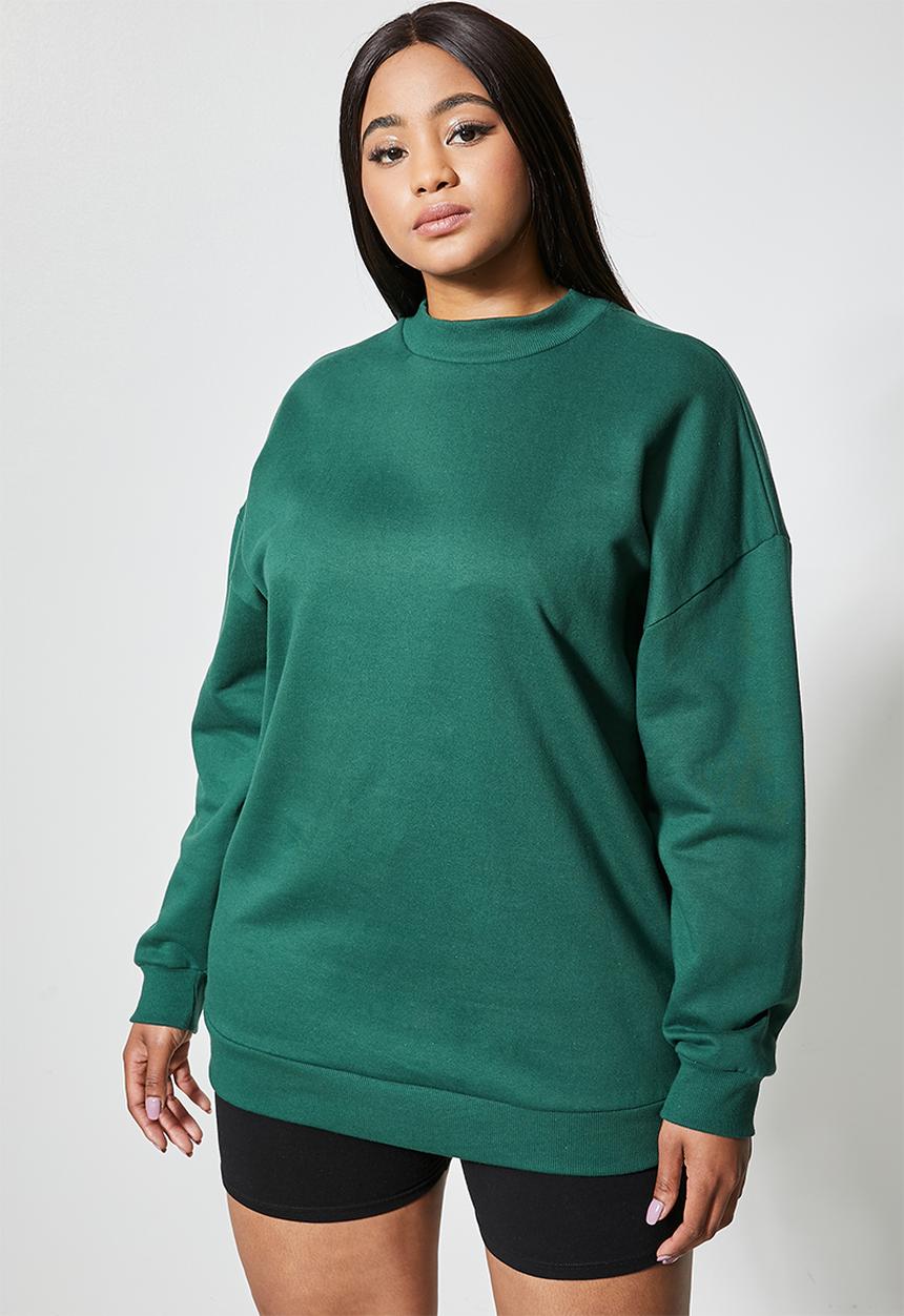 Superbalist - Funnel neck sweat - deep green