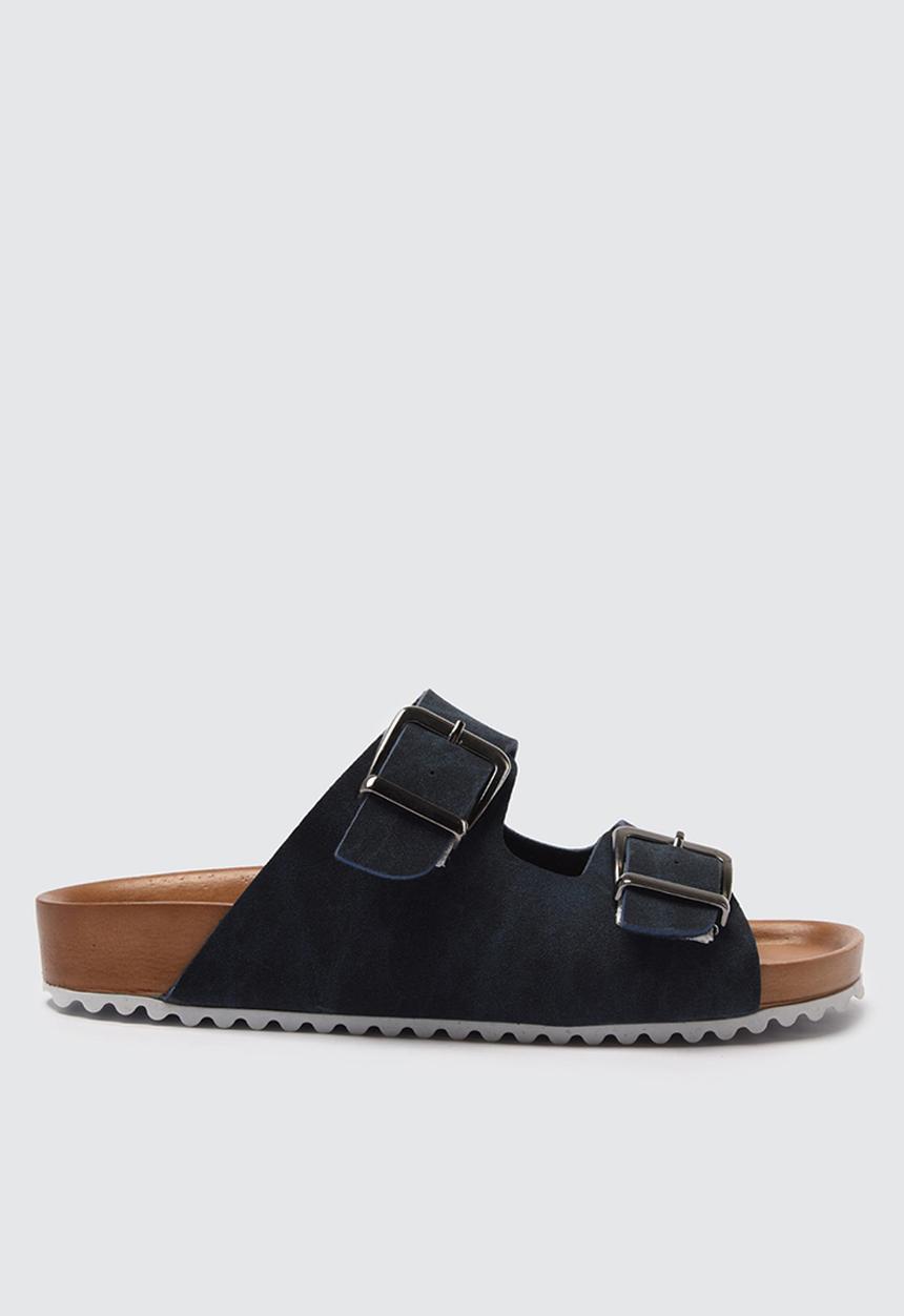 Trendyol - Double big buckle slide - navy