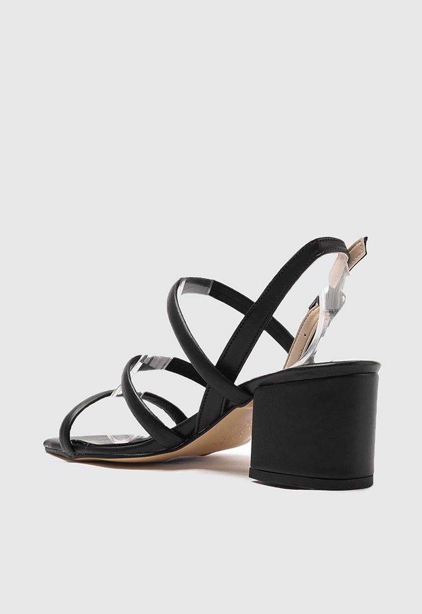 Trendyol - Strappy slingback block heel - black