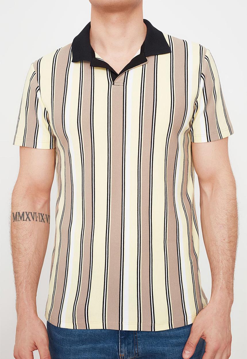 Trendyol - Vert stripe short sleeve golfer - multi-colour
