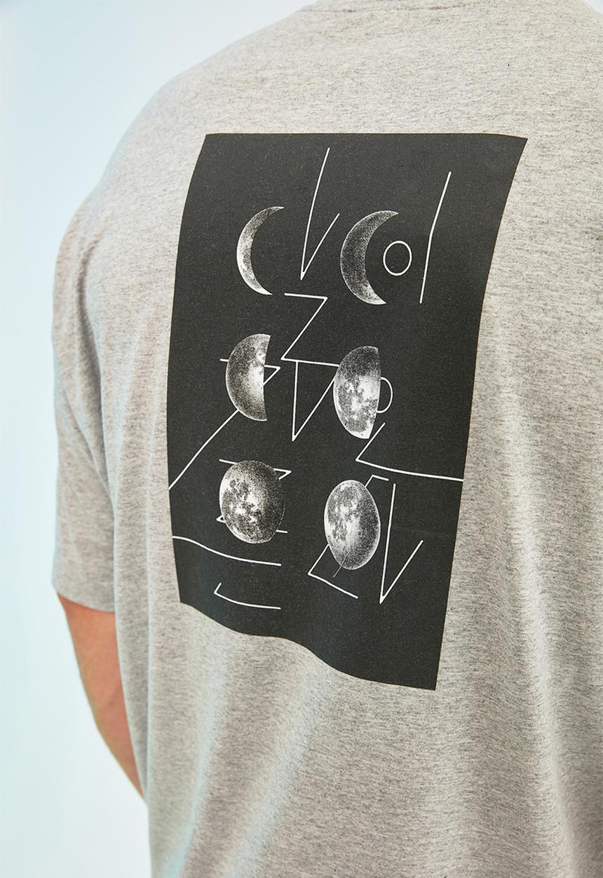 Trendyol - Moon back print short sleeve tee - grey