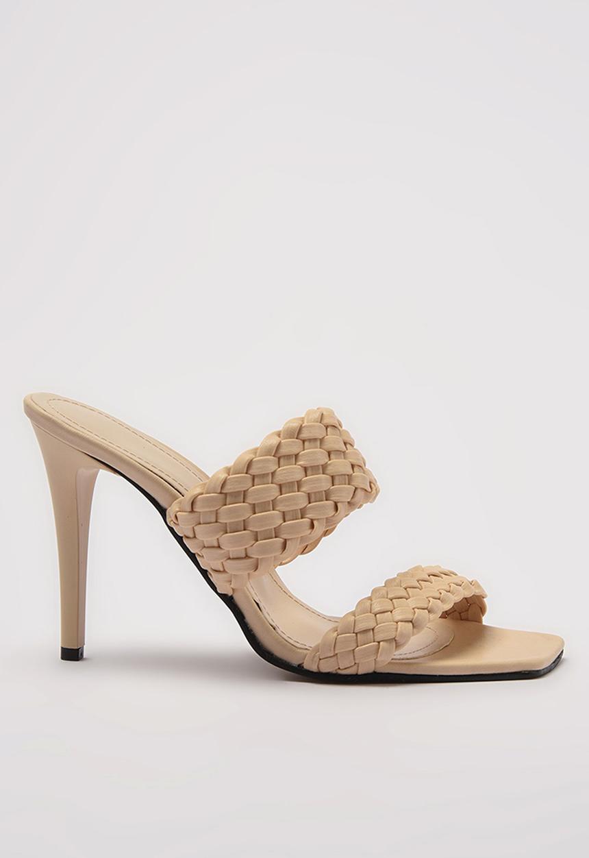 Trendyol - Braided stiletto heel mule - beige
