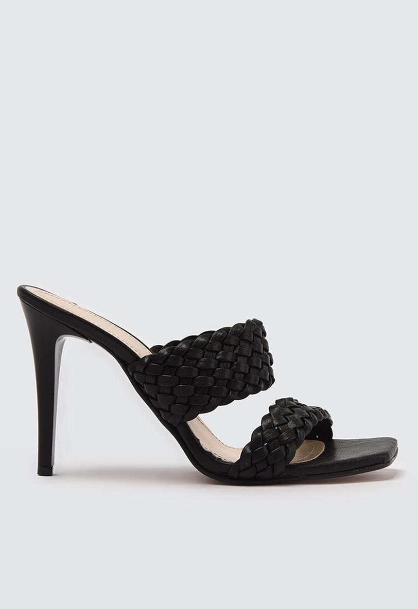 Trendyol - Braided stiletto heel mule - black