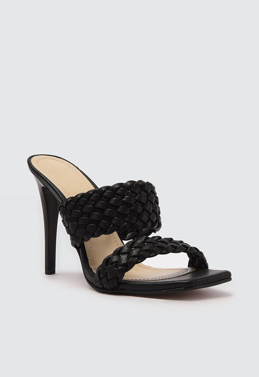 Trendyol - Braided stiletto heel mule - black