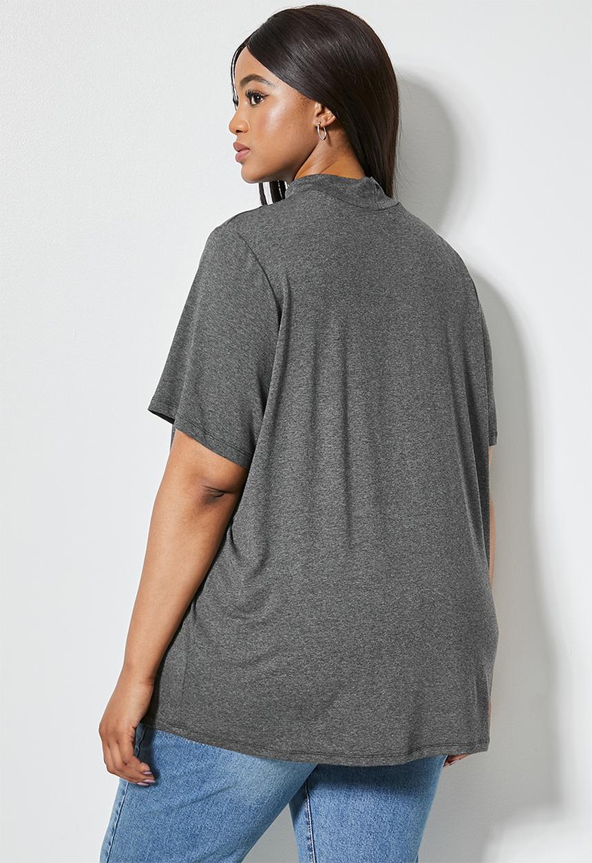 Superbalist - 2 pack turtle neck tops - charcoal melange & white