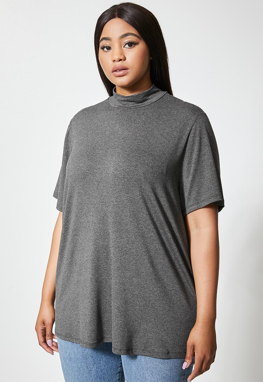 Superbalist - 2 pack turtle neck tops - charcoal melange & white