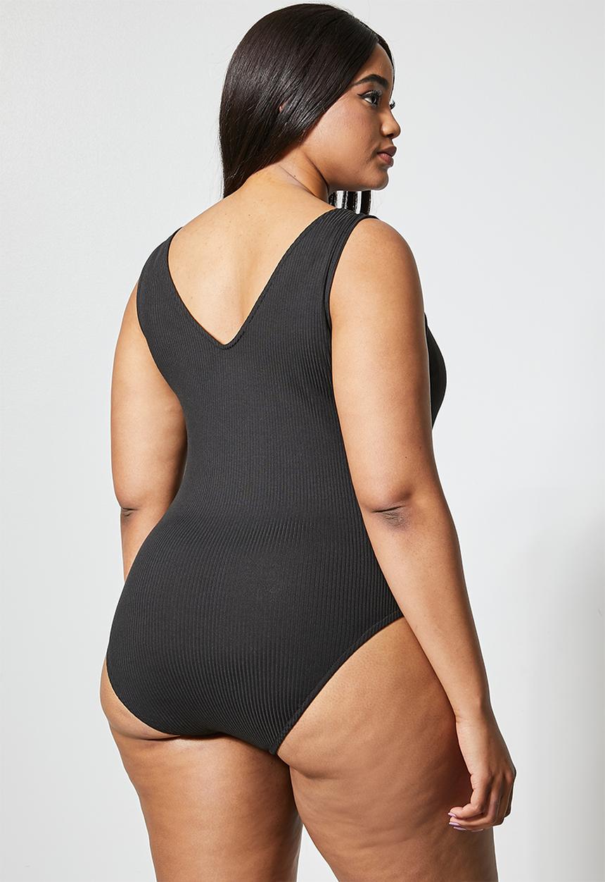 Superbalist - 2 pack v-neck bodysuit - black & white