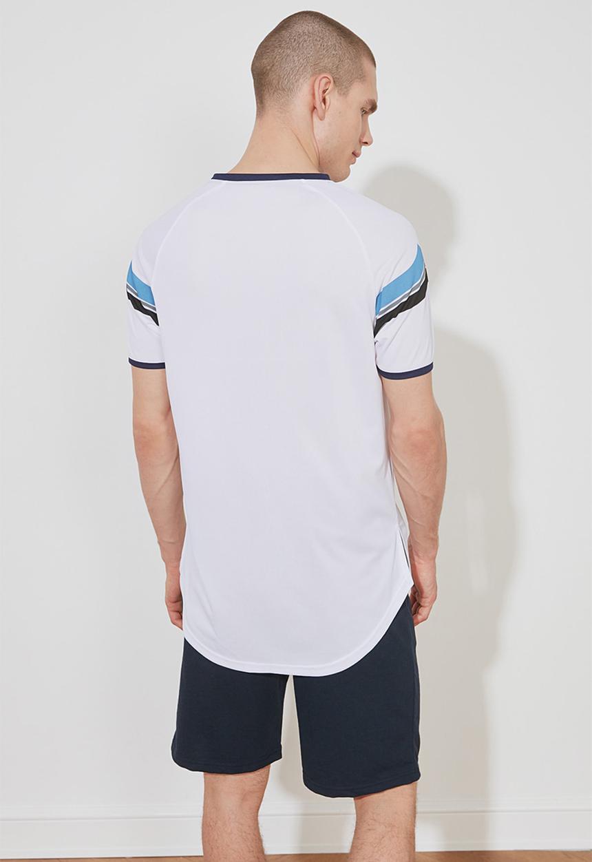 Trendyol - Multi-stripe short sleeve tee - white