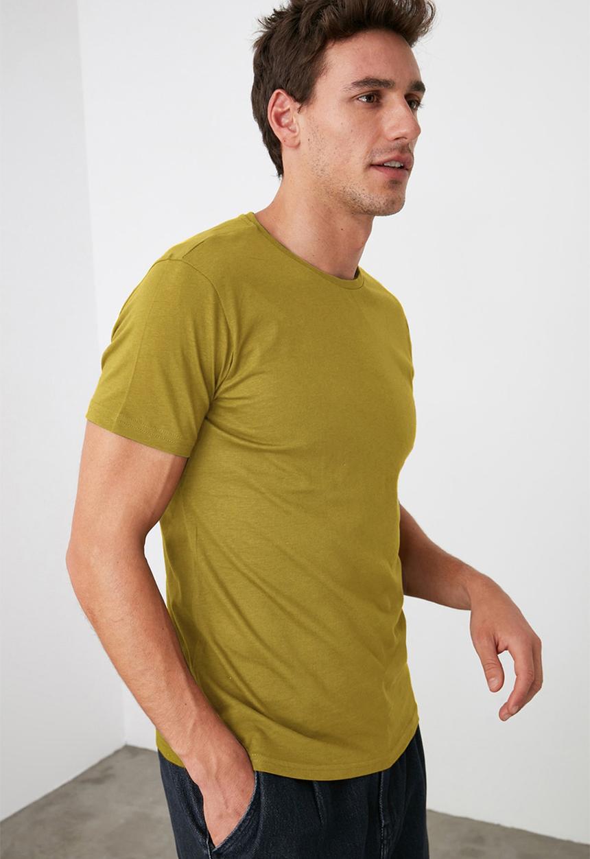 Trendyol - Dean short sleeve plain tee - light khaki