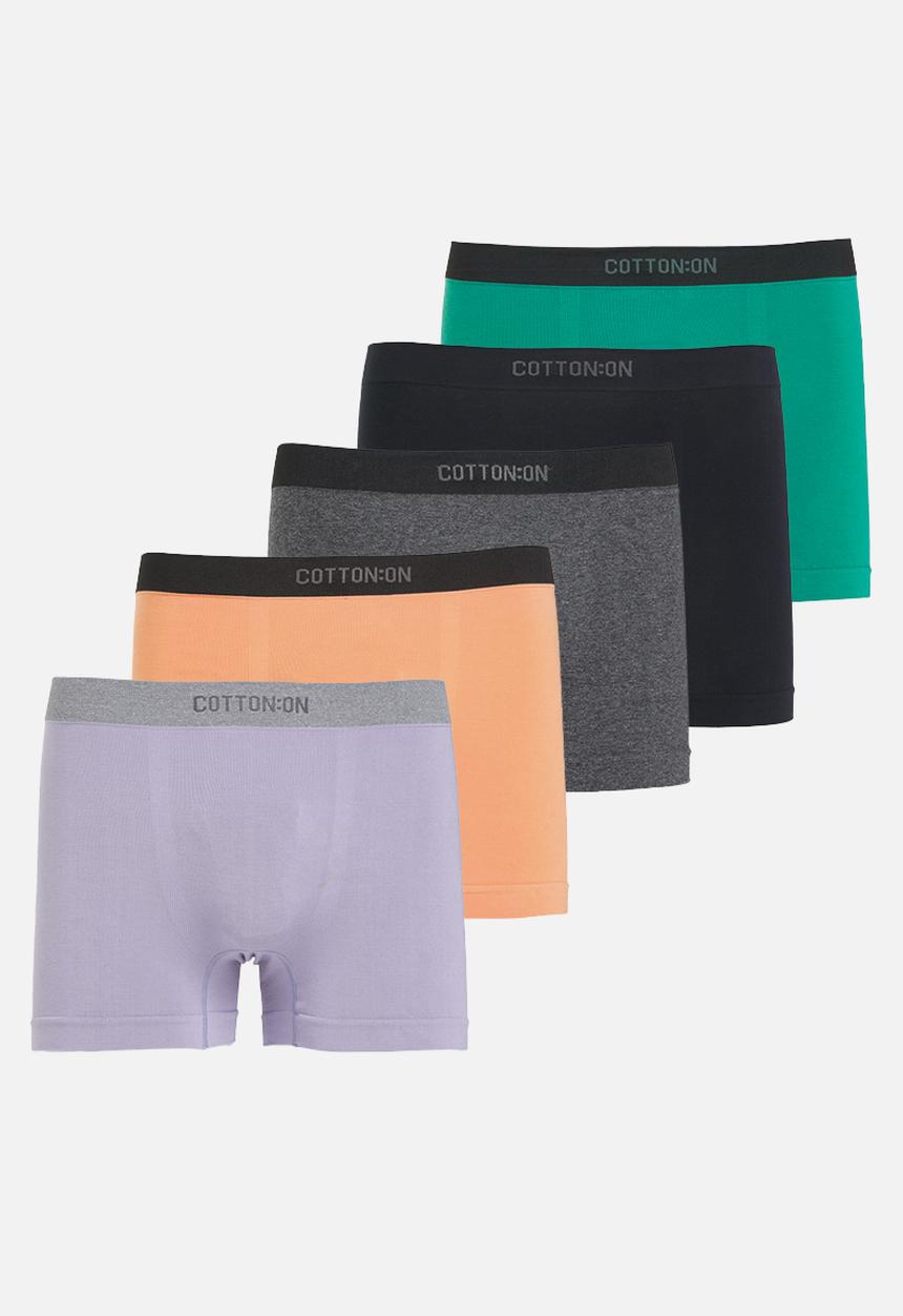 Cotton On - 5 Pack mens seamless trunks - multi