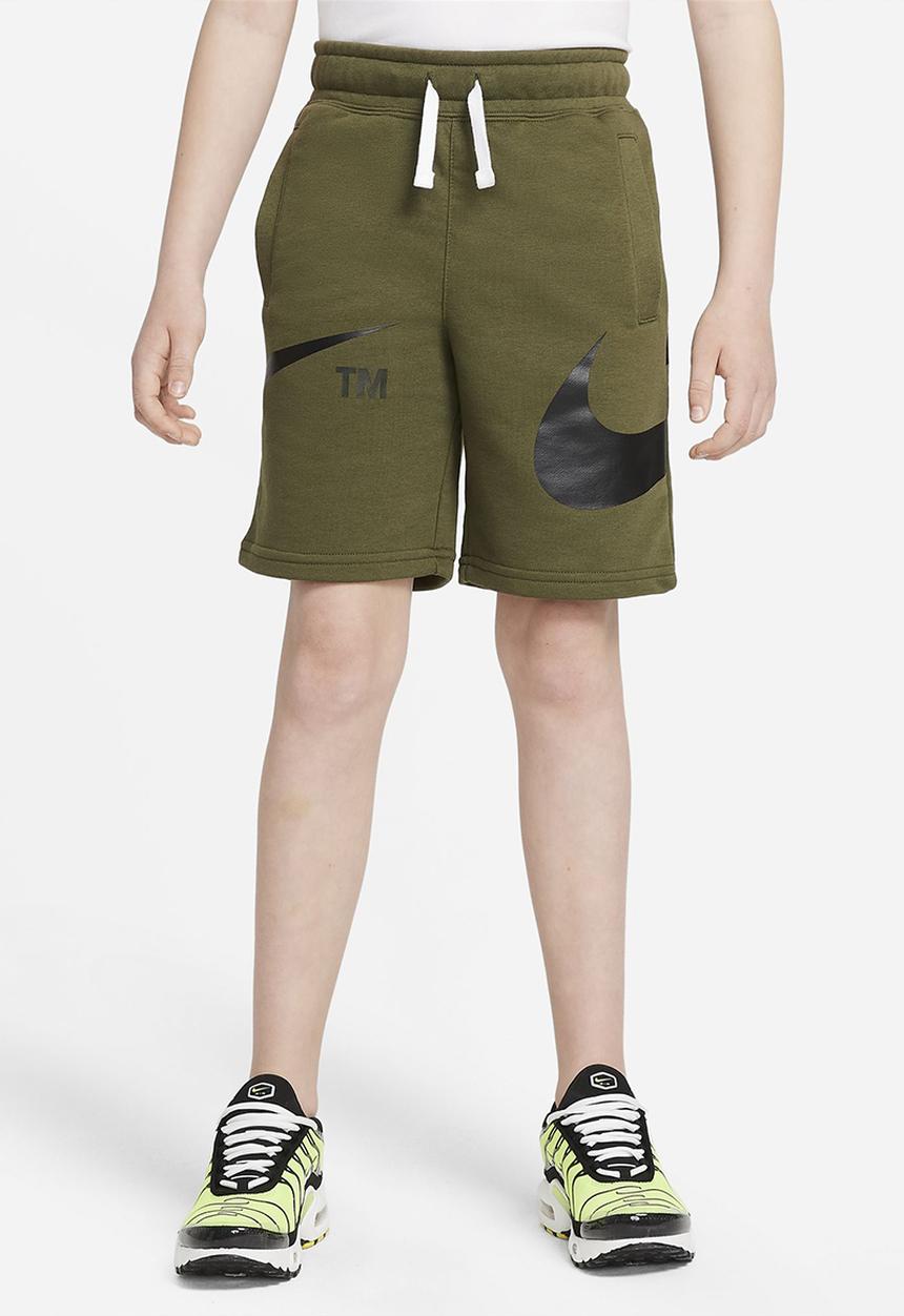 Nike - B nsw swoosh short - rough green/black