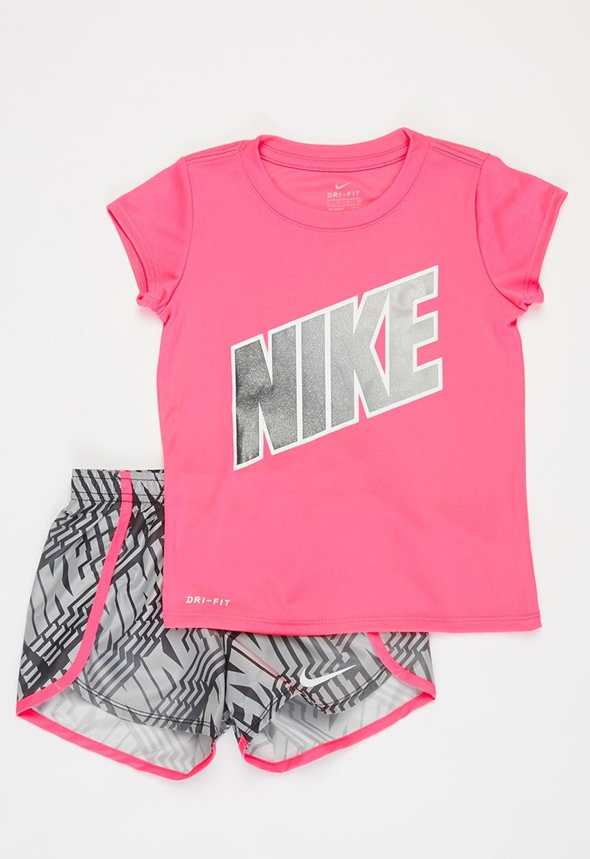 Nike - Nkg laser letters short set - black & pink