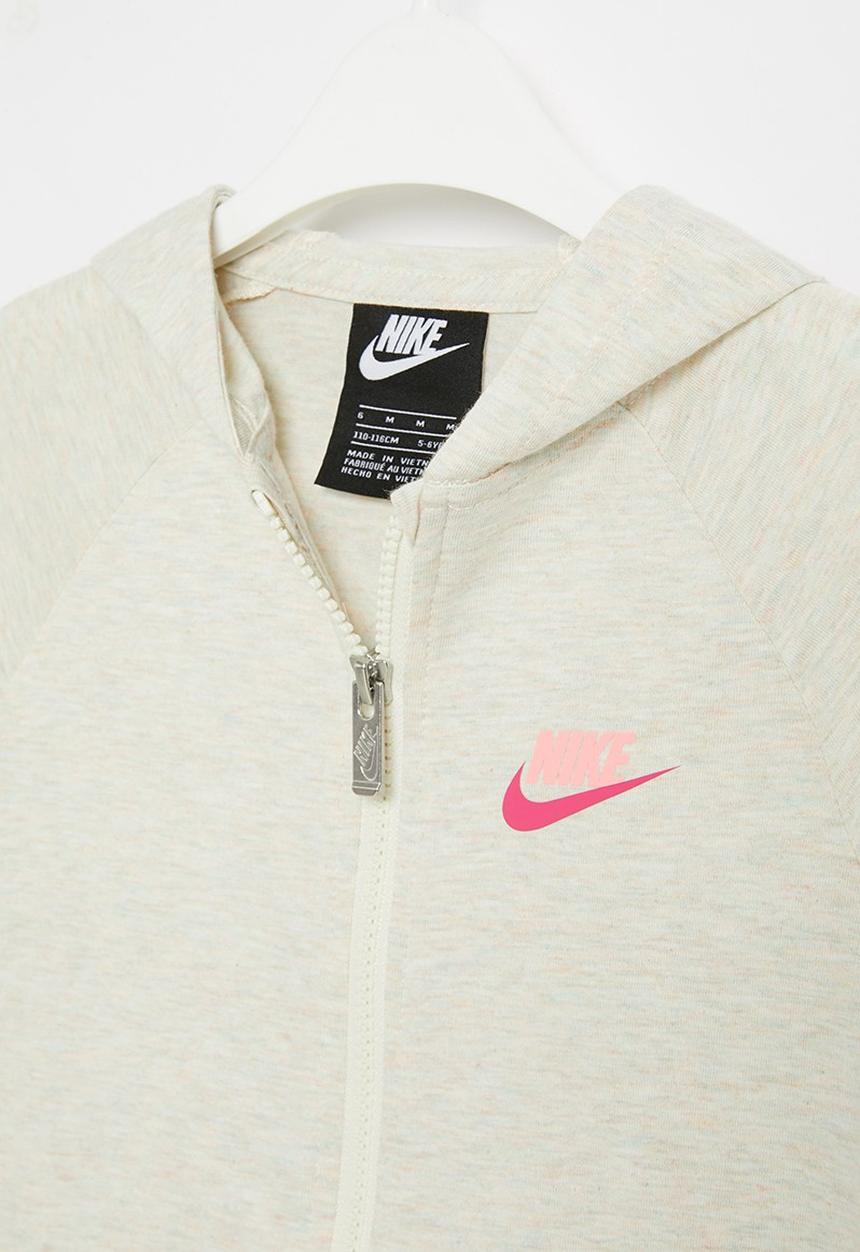 Nike - Jersey essentials full zip - coconut milk heather