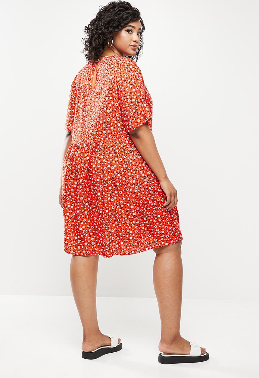 Blake - Babydoll mini dress - red