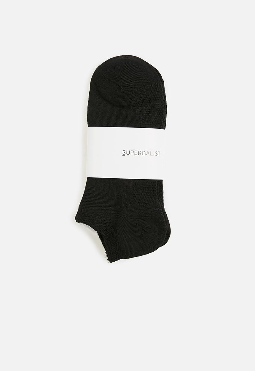 Superbalist - Plain 5-pack ankle socks - black x3/white x2
