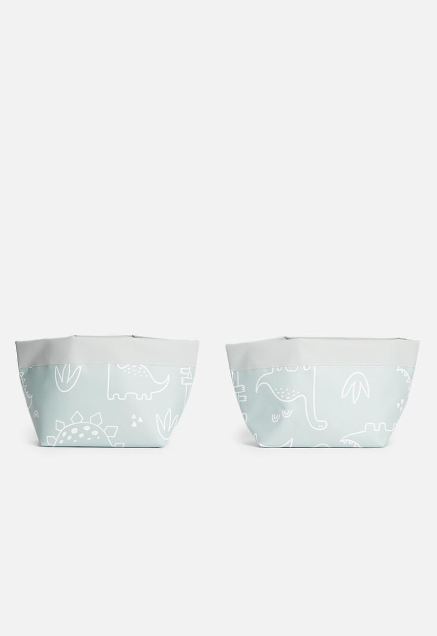 Inspired Vision Studios - Dino canvas Storage set of 2 - green