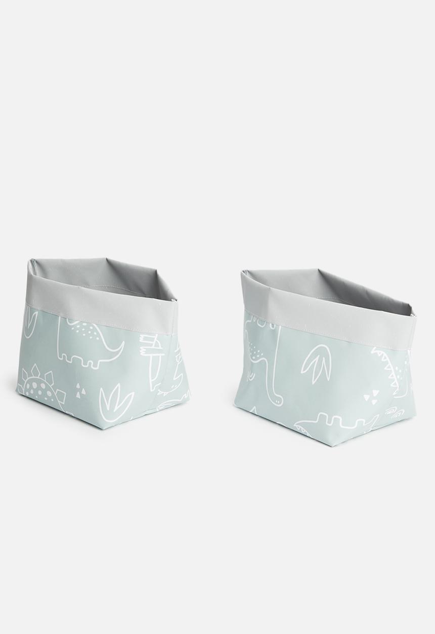 Inspired Vision Studios - Dino canvas Storage set of 2 - green
