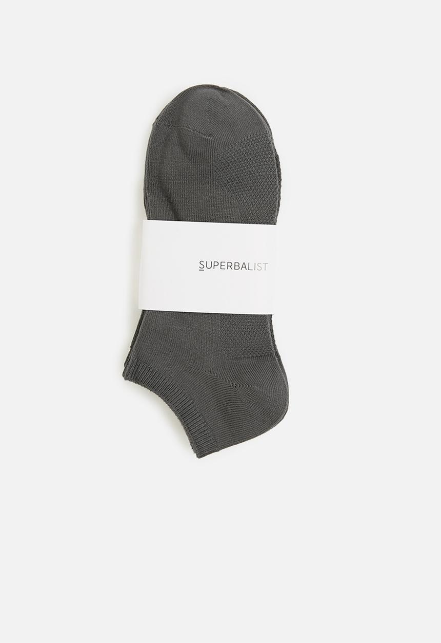 Superbalist - Plain 3-pack ankle socks - grey x3