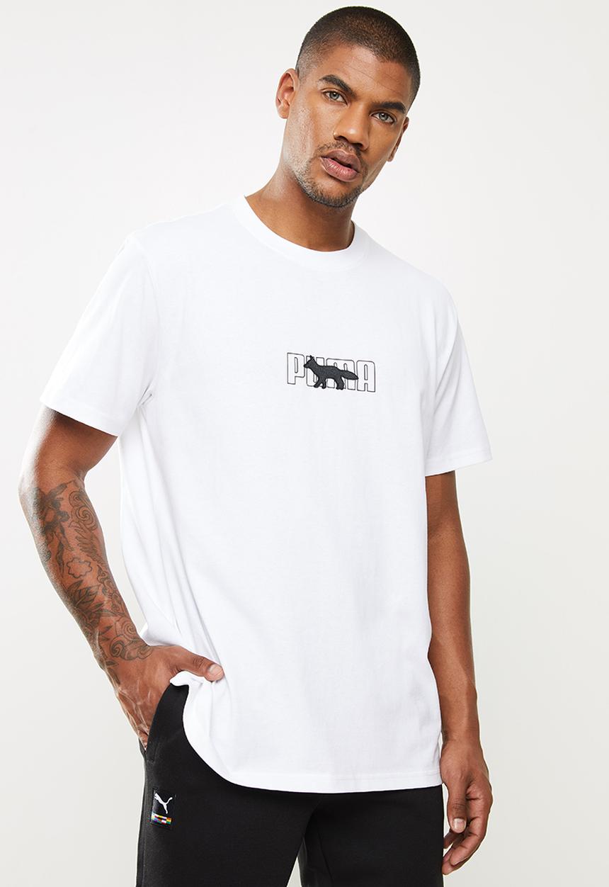 PUMA - Puma x maison kitsune oversized tee - white