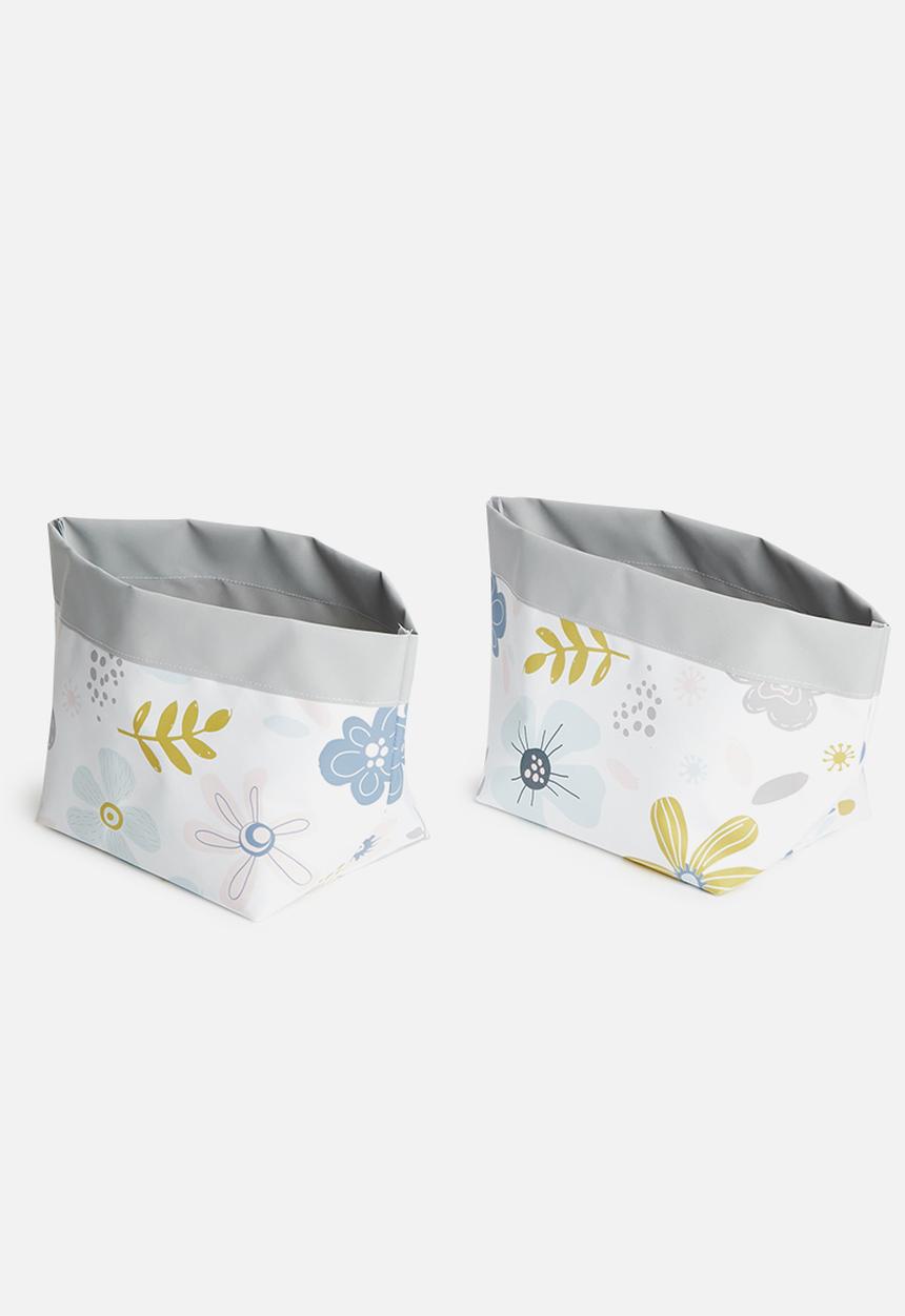 Inspired Vision Studios - Drewdrop canvas Storage set of 2 - floral