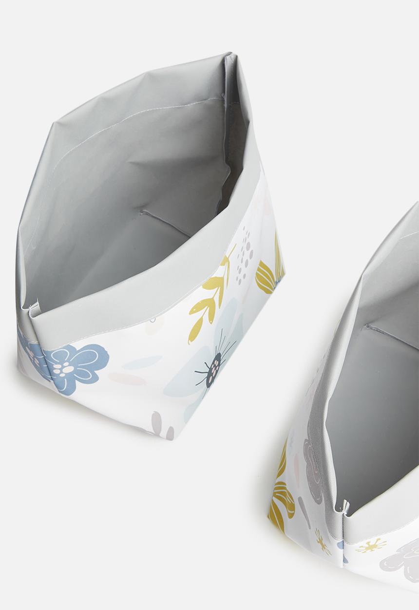 Inspired Vision Studios - Drewdrop canvas Storage set of 2 - floral