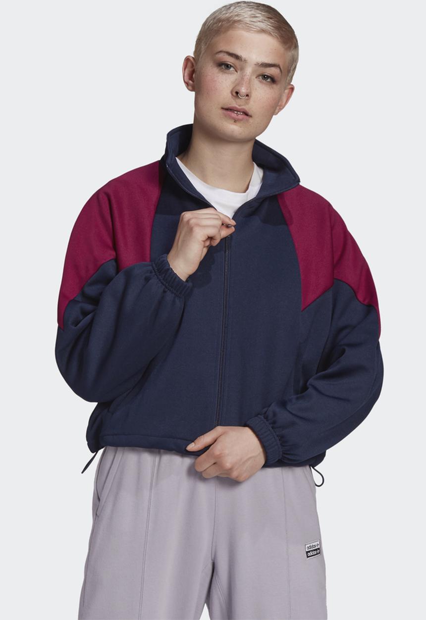 adidas Originals - Large logo tracktop - navy & purple 
