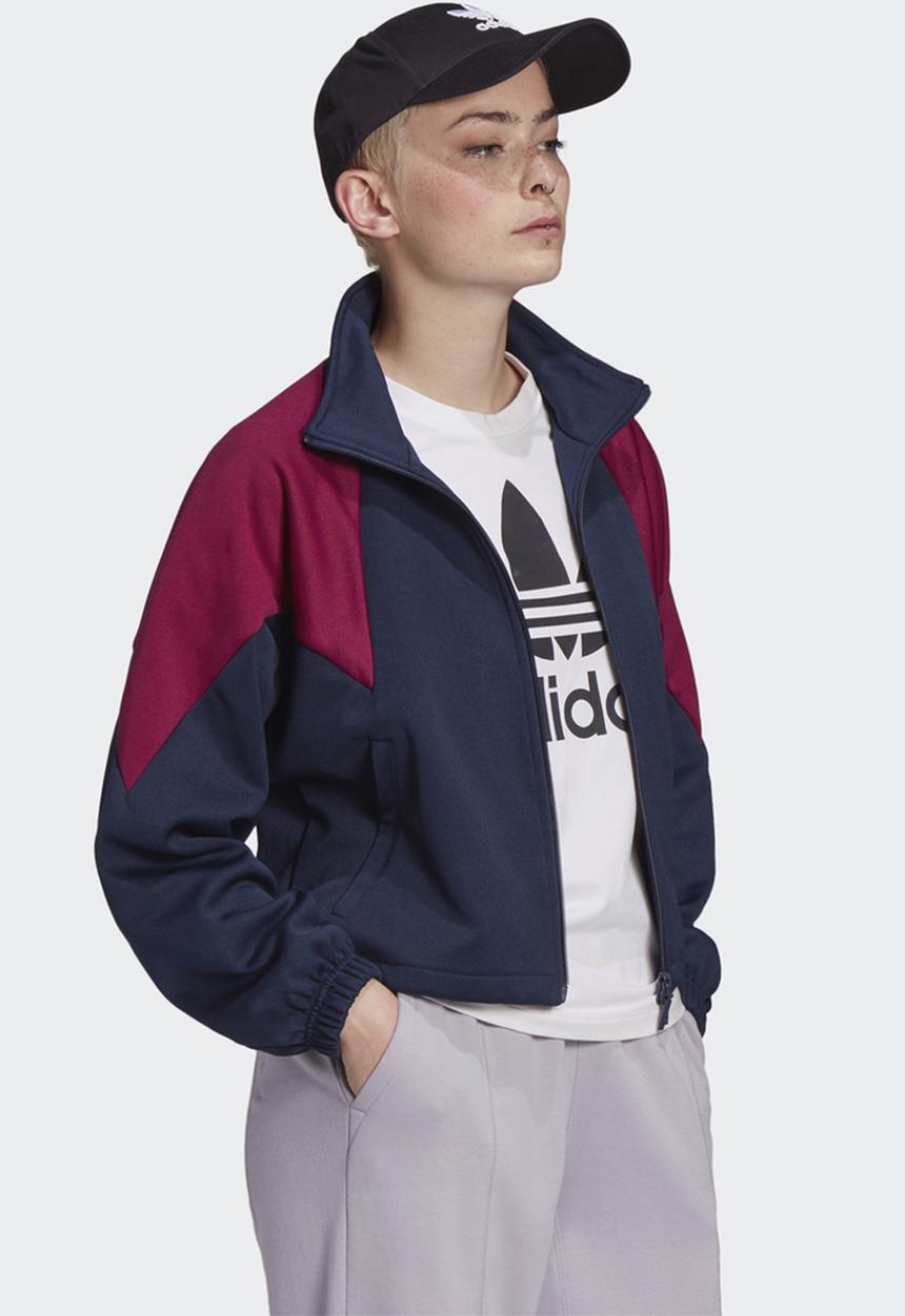 adidas Originals - Large logo tracktop - navy & purple 