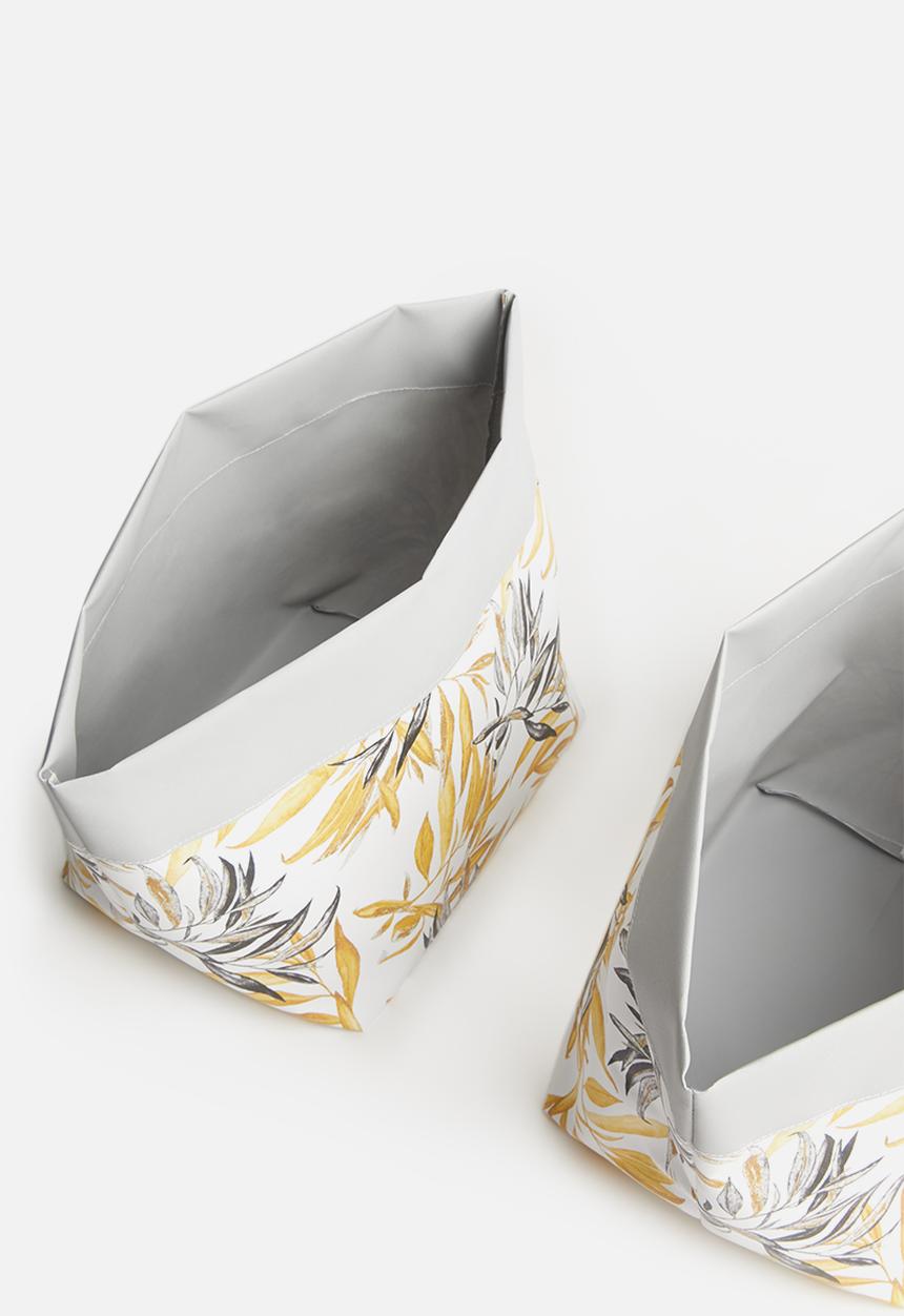 Inspired Vision Studios - Sierra set of 2 canvas planters - mustard