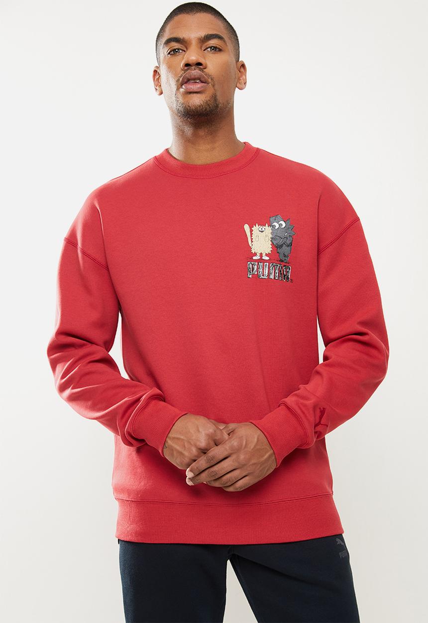 PUMA - Puma x michael lau graphic sweatshirt - red