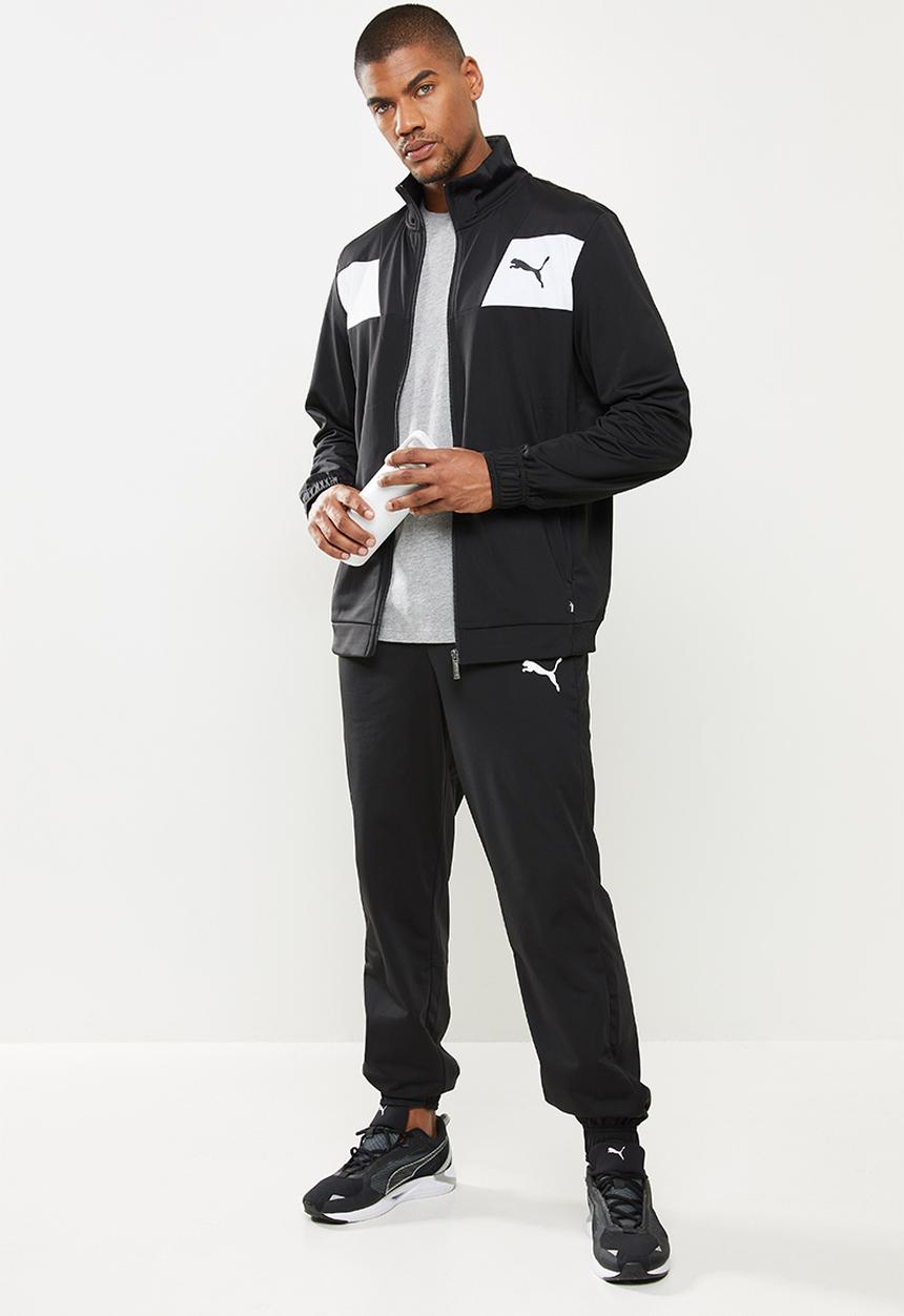 PUMA - Techstripe tricot suit cl - black