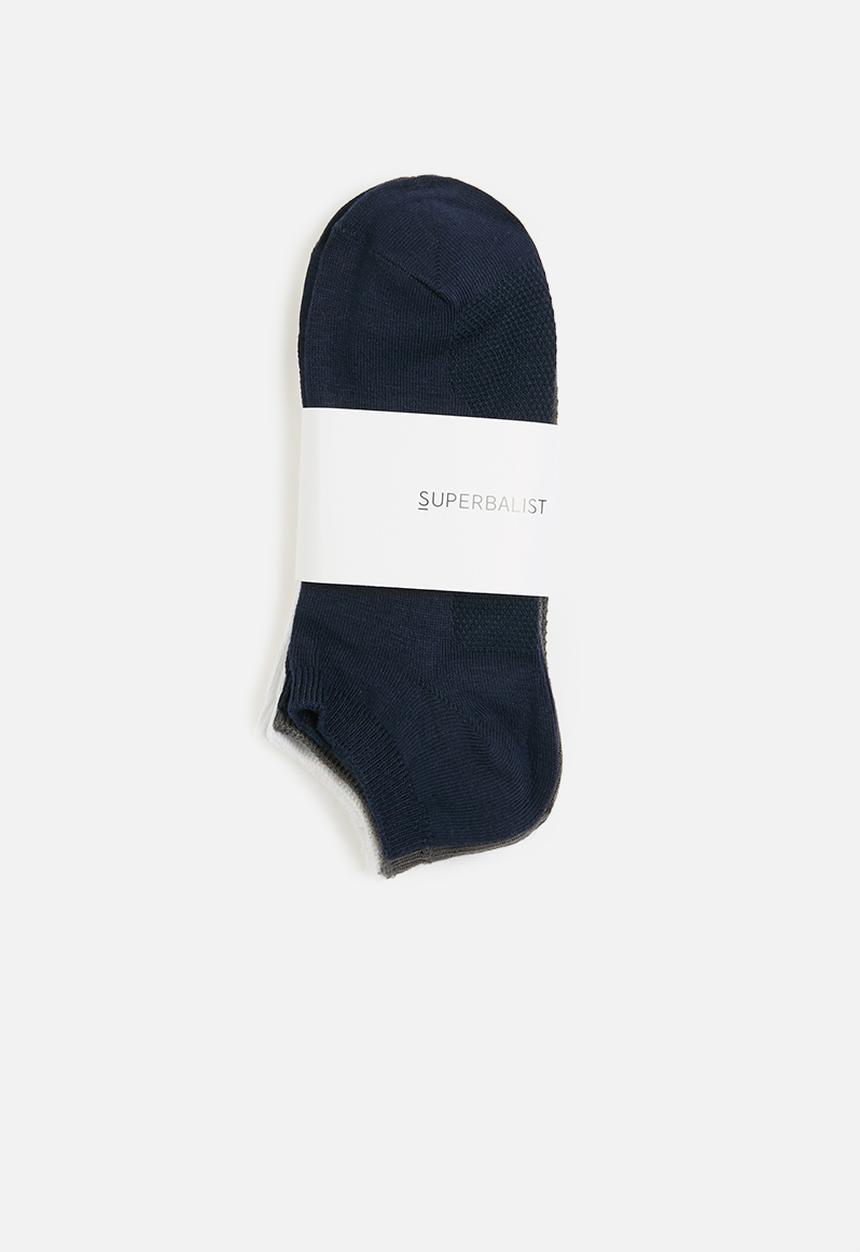 Superbalist - Plain 3-pack ankle socks - multi