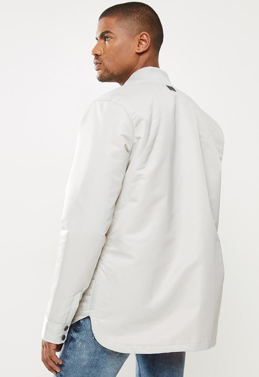 G-STAR - 10 degrees padded overshirt - oyster blue