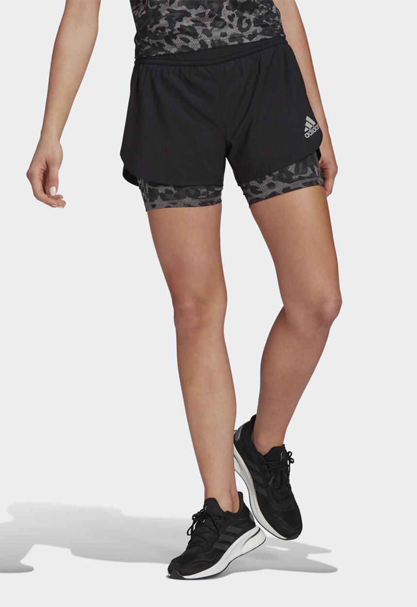 adidas Performance - Primeblue 2in1 shorts - black & grey 