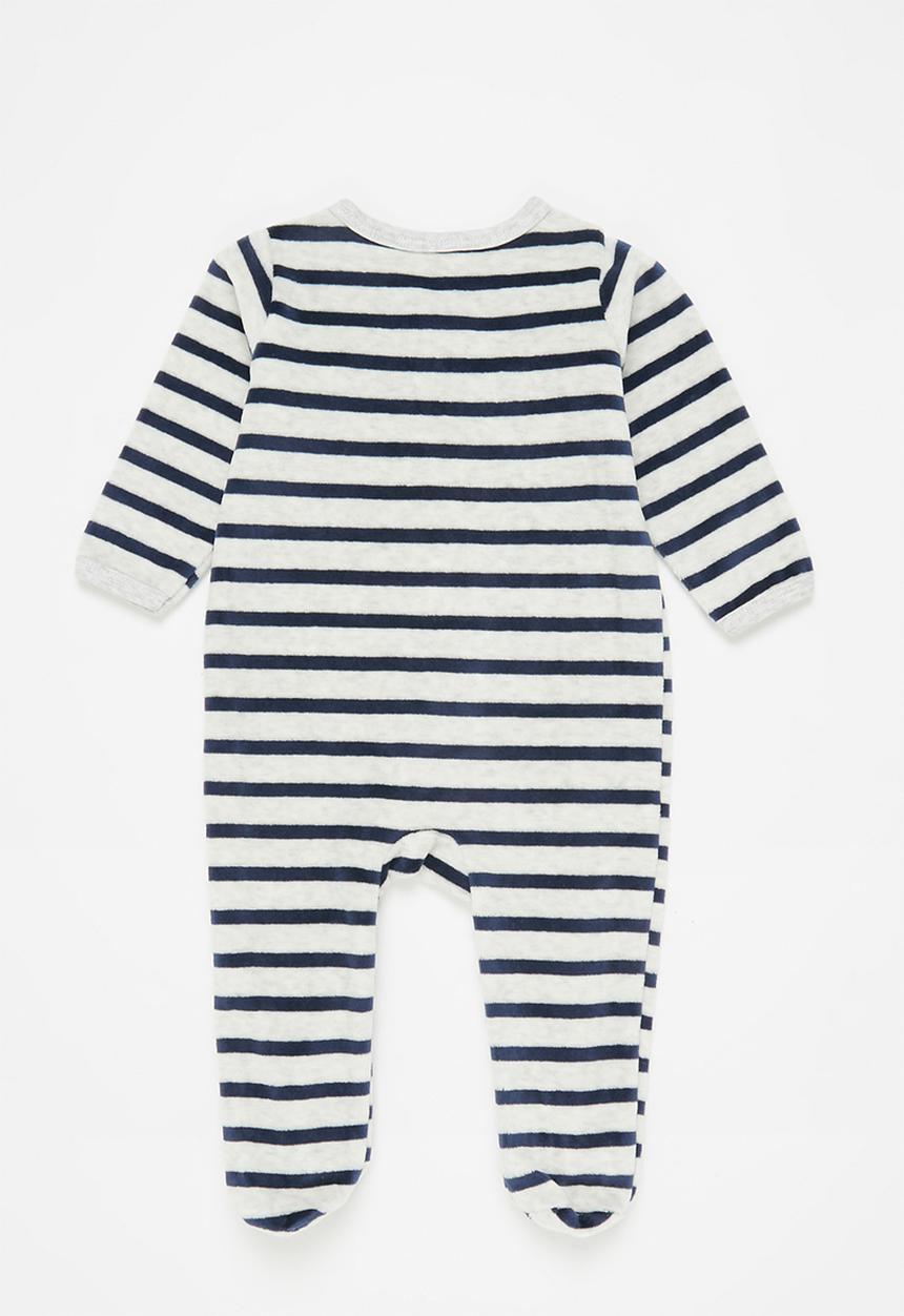 Pop Candy - Velvet sleepsuit - black & white