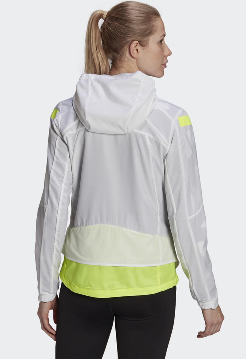adidas Performance - Marathon jacket w - white & yellow 