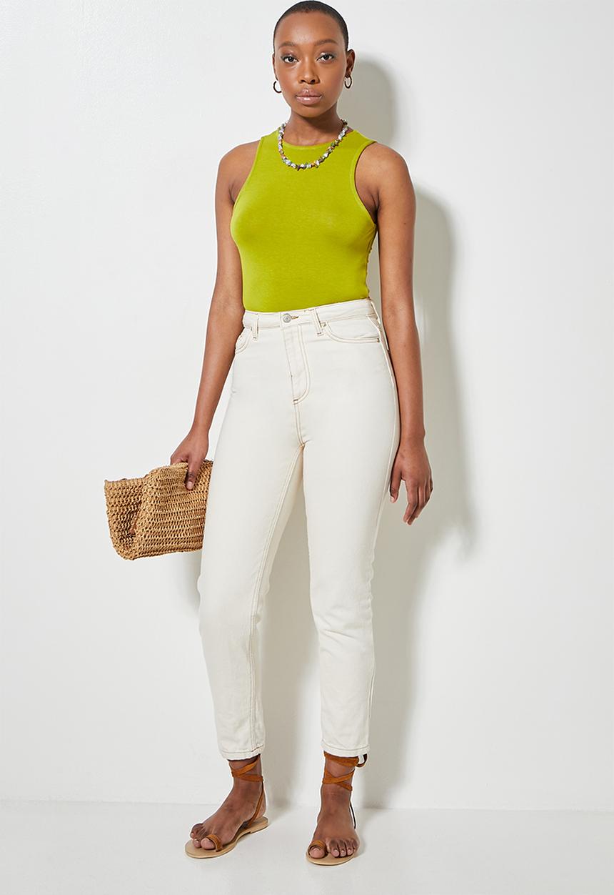 Superbalist - High neck cutaway bodysuit - chartreusse