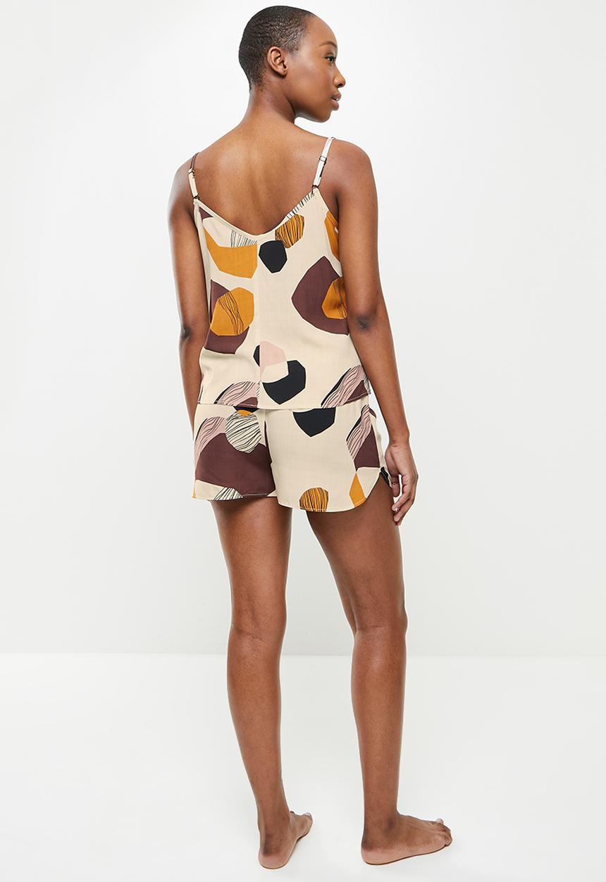 Superbalist - Sleep cami & shorts set - abstract pastel