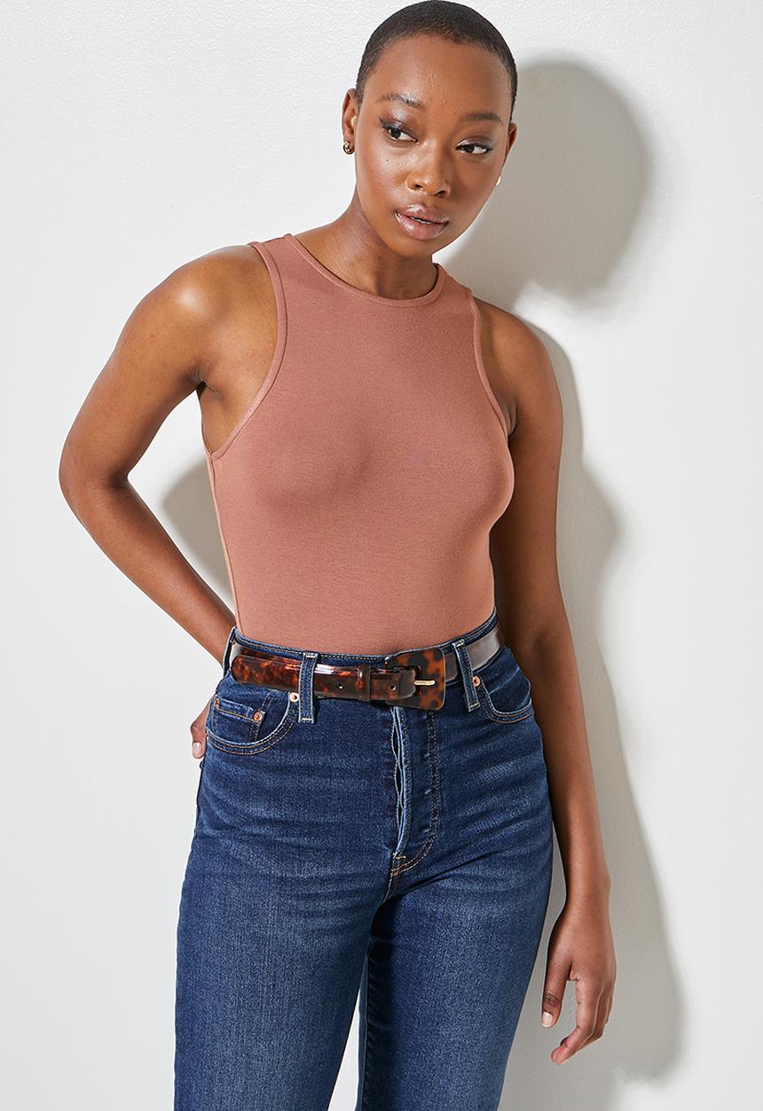 Superbalist - High neck cutaway bodysuit - copper