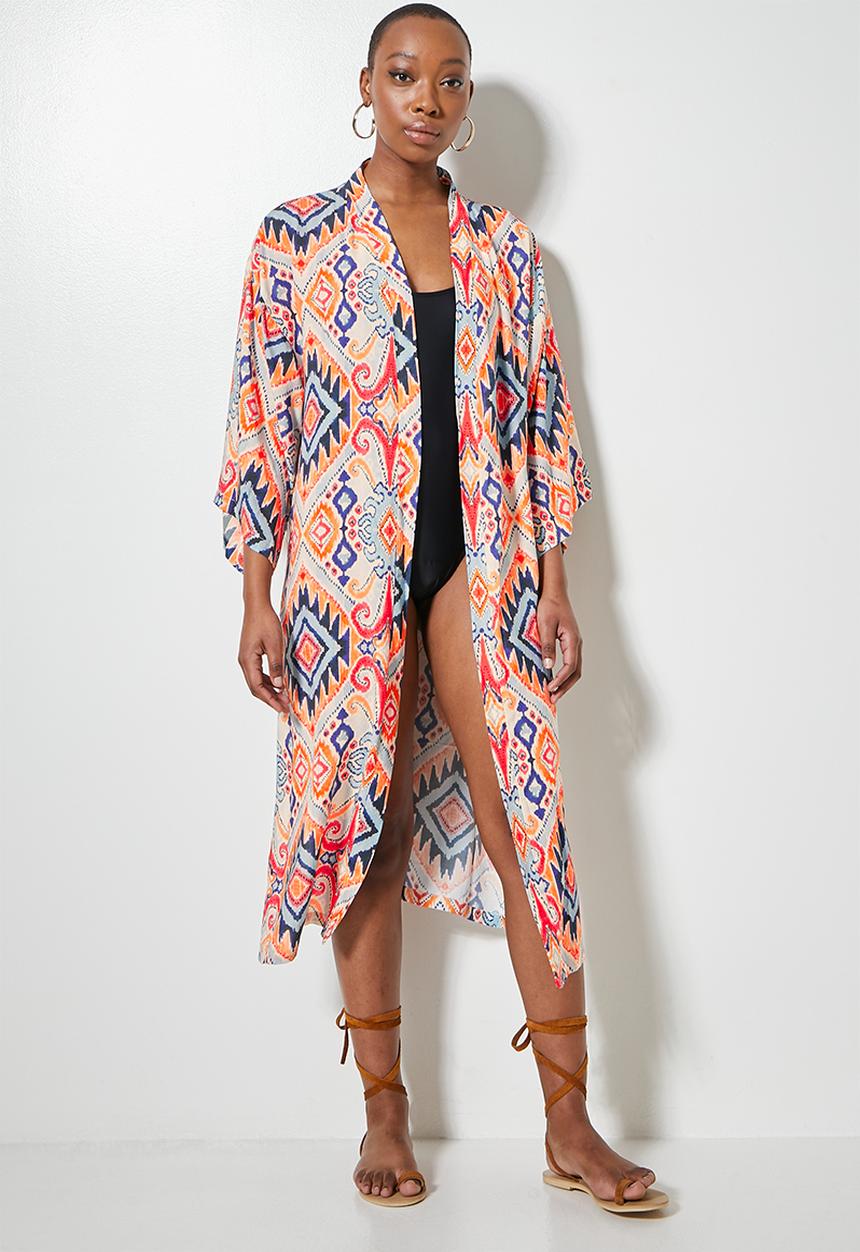 Superbalist - Midi cover up - water colour ikat