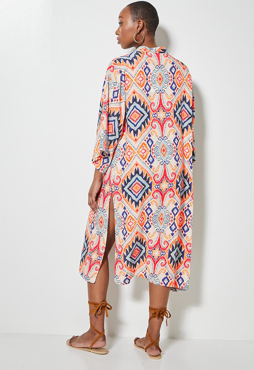 Superbalist - Midi cover up - water colour ikat
