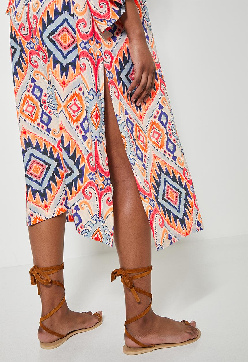 Superbalist - Midi cover up - water colour ikat