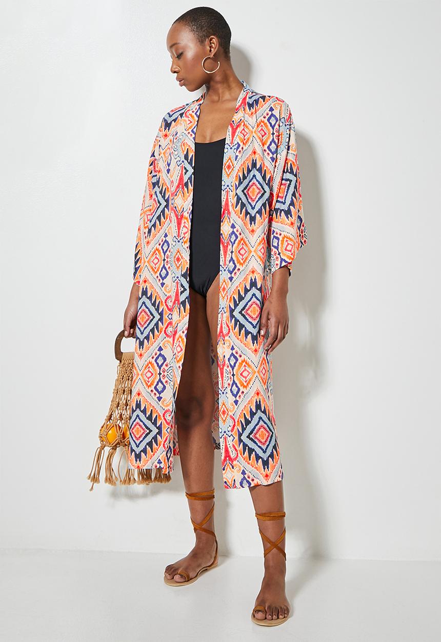 Superbalist - Midi cover up - water colour ikat