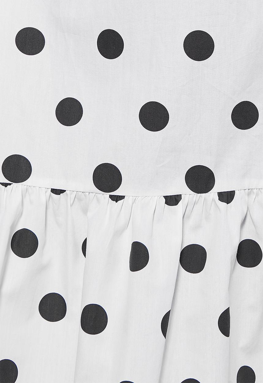 Superbalist - V-neck cutout detail midi dress - white & black 