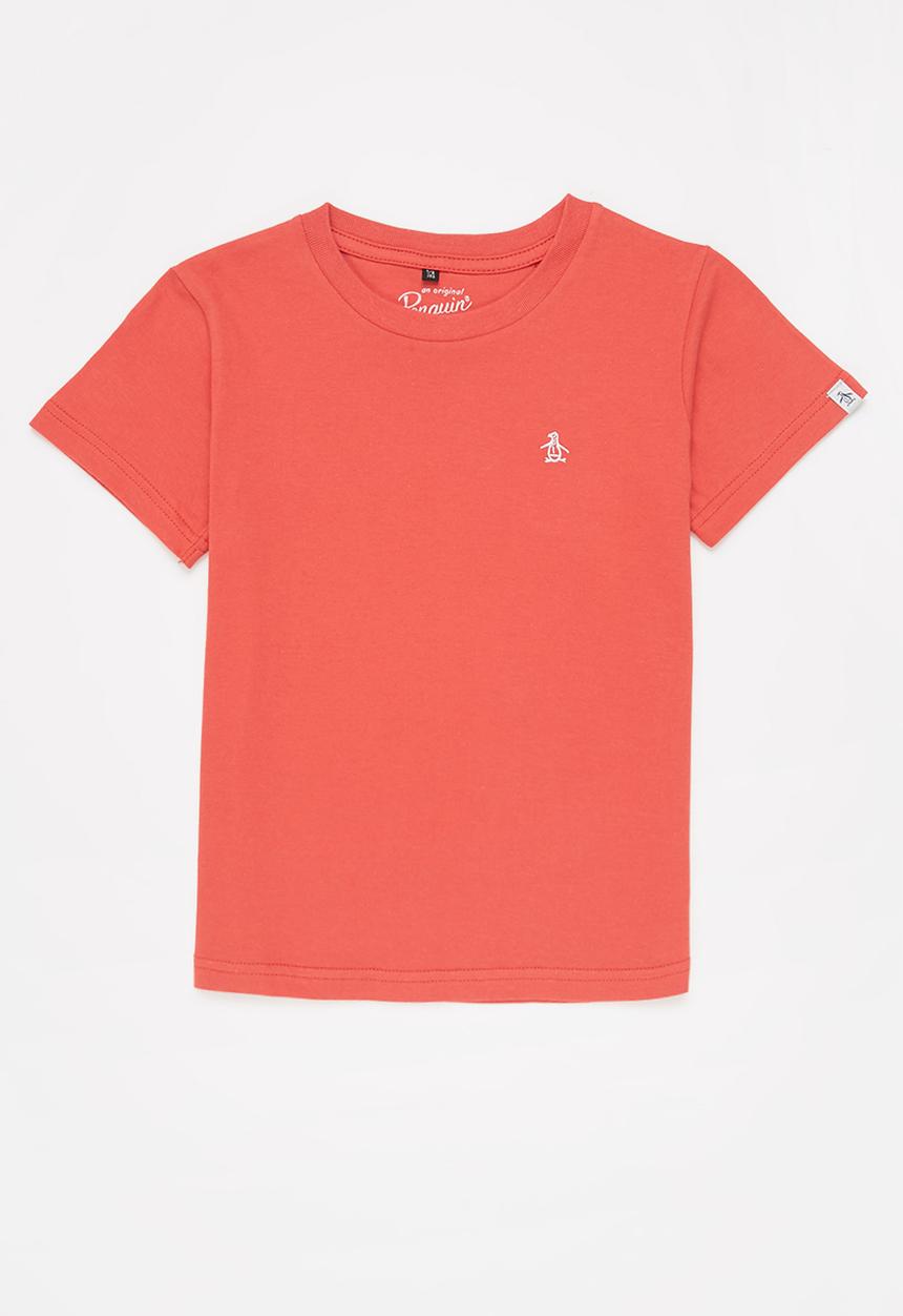 Original Penguin - Embroidered short sleeve tee - red ochre