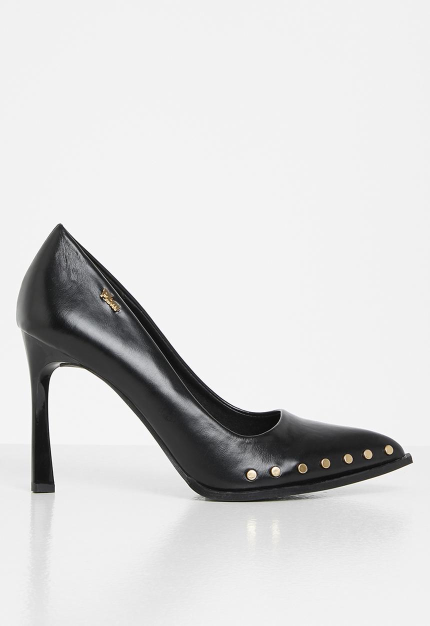 Plum - Resma studded court heel - black