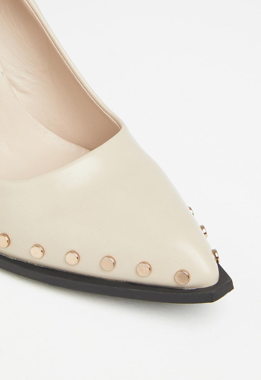 Plum - Resma studded court heel - beige