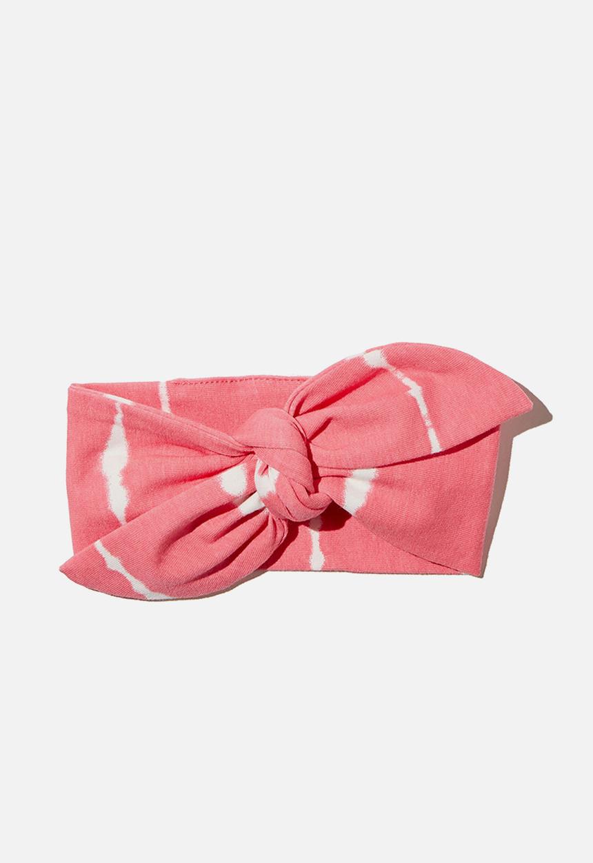 Cotton On - The tie headband - retro coral linear tie dye