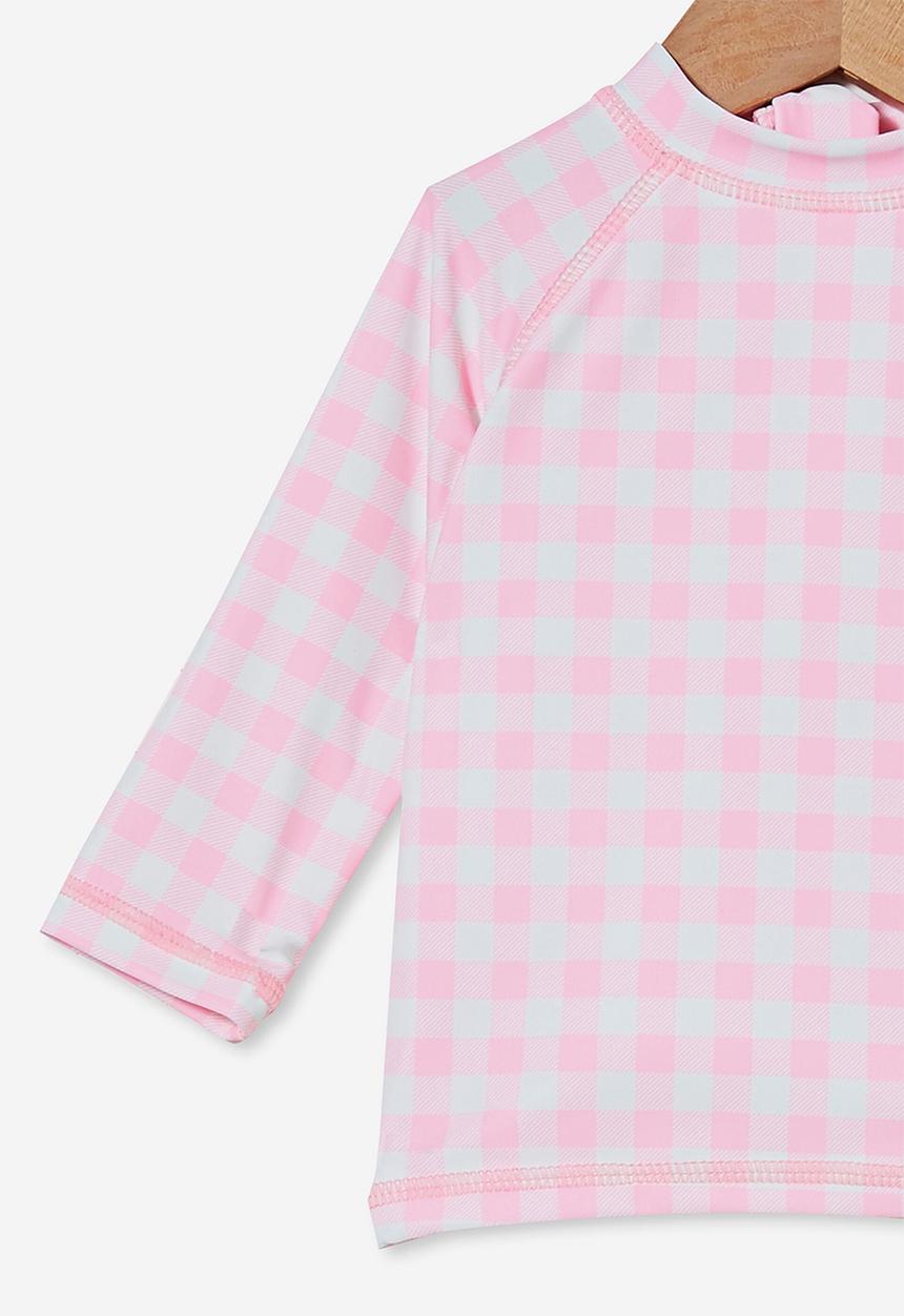 Cotton On - Freddie rash vest - cali pink/vanilla dylan gingham