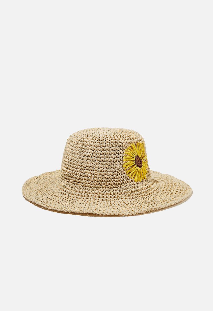 Cotton On - Crochet floppy hat - sunflower