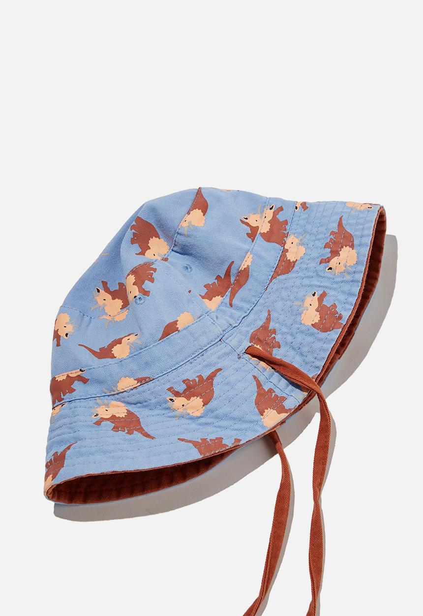Cotton On - Reversible bucket hat - chutney dusk/blue dino